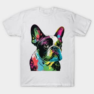 POP ART French Bulldog Puppy Dog T-Shirt